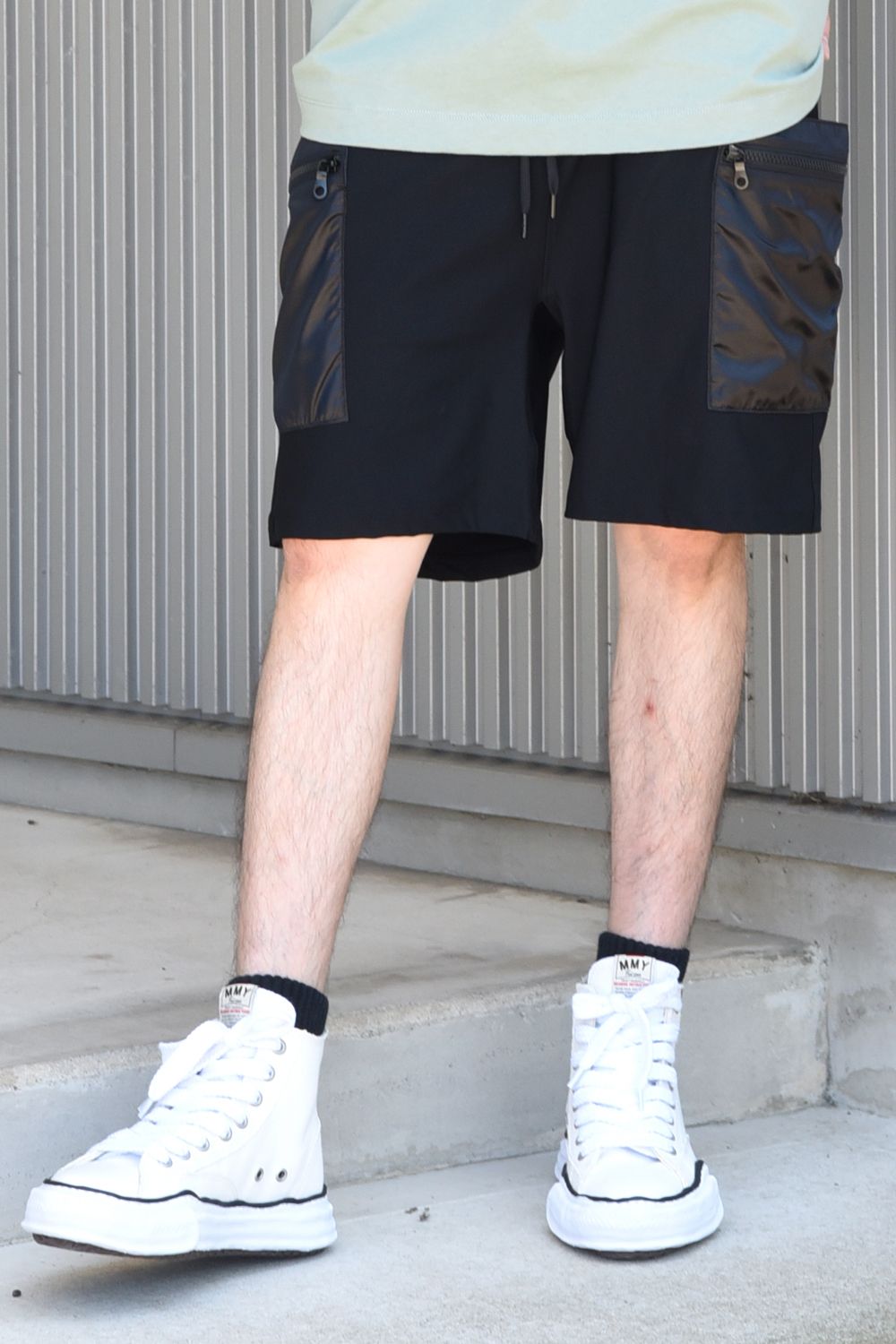 NYLON GR SHORTS / ナイロンギア ショートパンツ ブラック