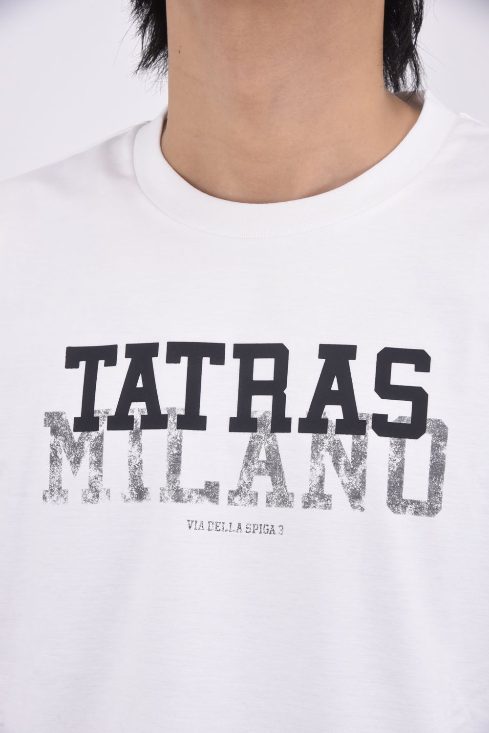 INIGO (イニゴ) / フロントロゴ クルーネック Tシャツ ホワイト