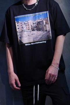 "GENOVA" PHOTO T-SHIRT / フォトプリント レギュラーシルエット クルーネック 半袖 Tシャツ ブラック