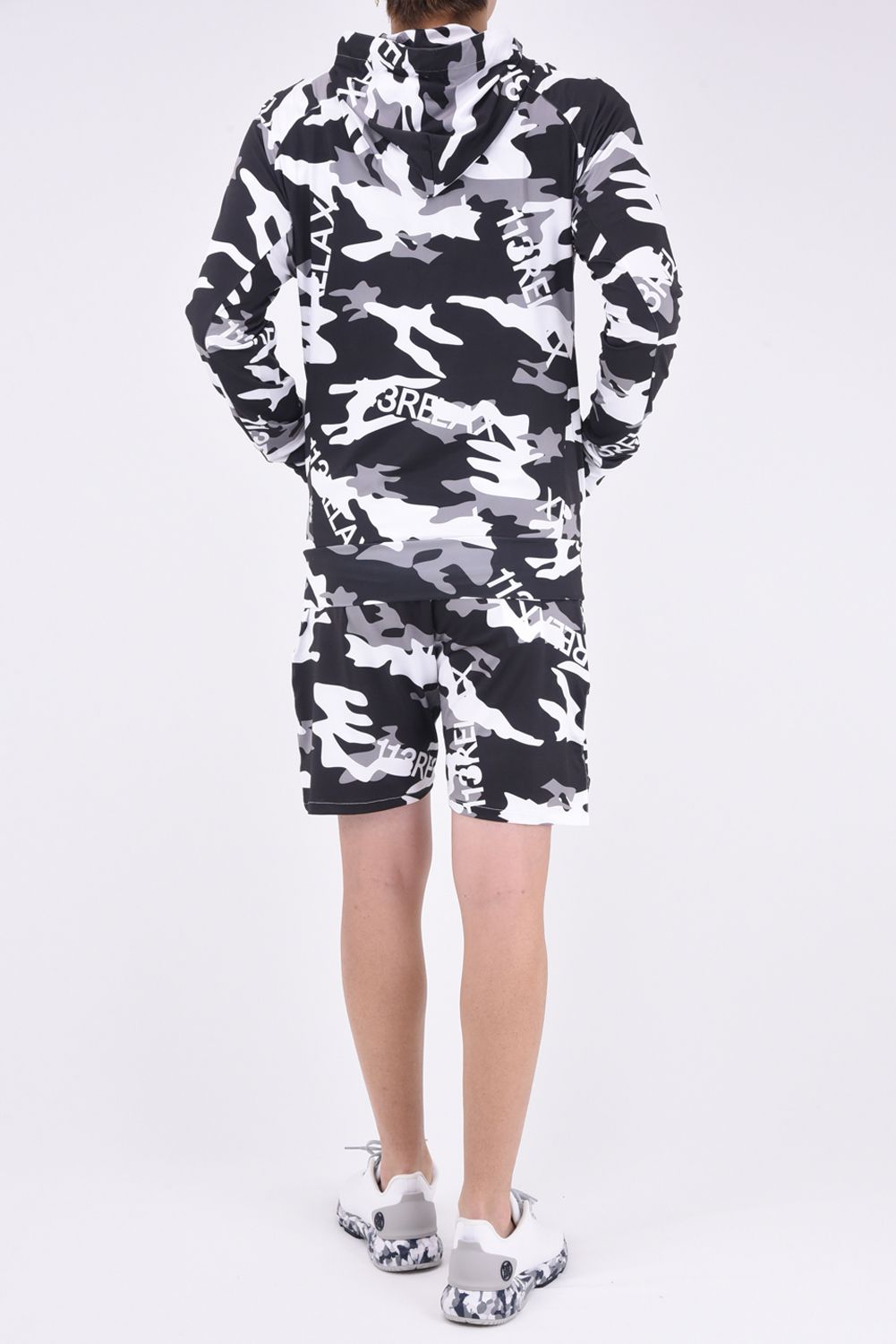 CAMO LOGO SHORT PANTS  / オリジナルカモフラ柄 ラッシュガードハーフパンツ ブラック