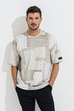 BANDANA OVER TEE / バンダナ オーバーサイズ 半袖Tシャツ ベージュ