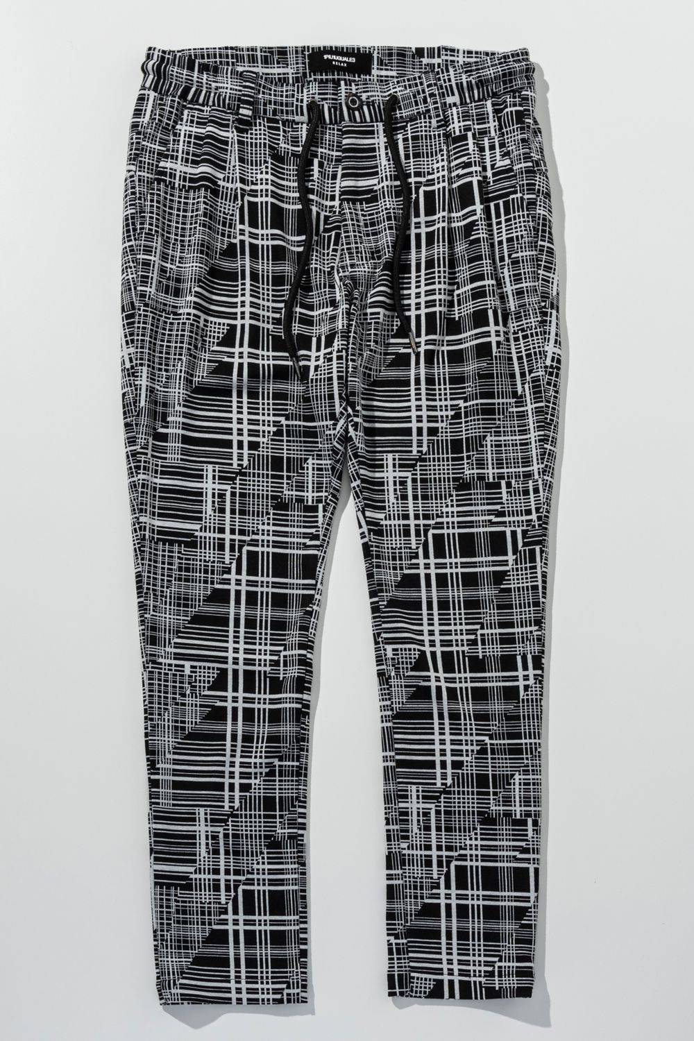 【26SS】 GEOMETRIC CLASSIC JACQUARD SLACKS / ジオメトリック総柄 イージースラックス (ブラック) (2月上旬入荷予定)