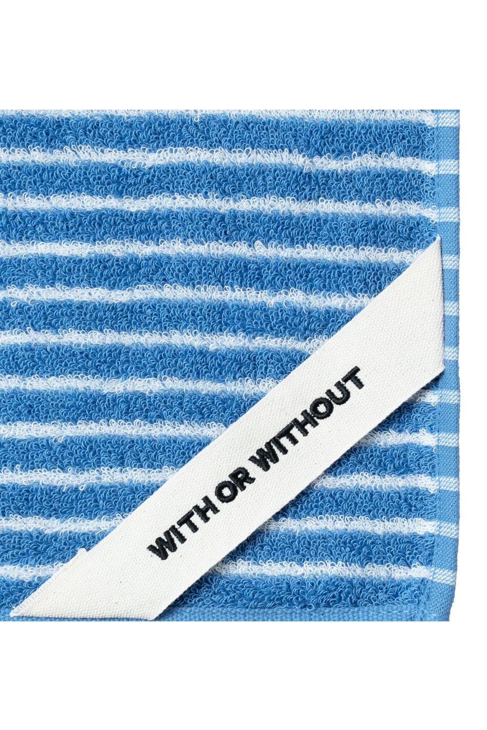 Face Towel / シルク混 フェイスタオル (ブルーストライプ)