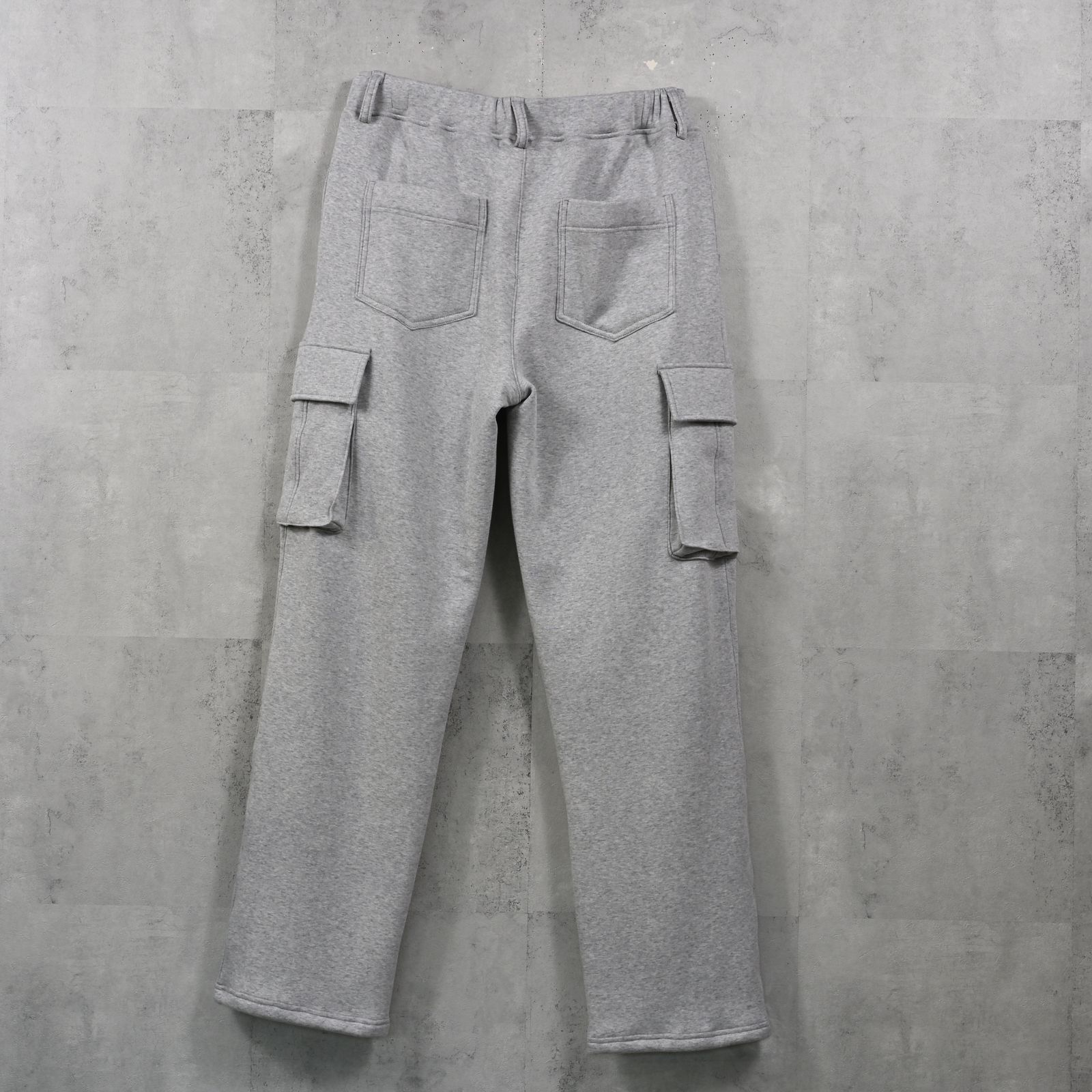 VELOURS FLEECE WIDE HEAD CARGO / 裏起毛 ベロアフリース ワンタックカーゴパンツ (グレー) (11月中旬入荷予定) ※オーダー締切:9月7日(月)17時