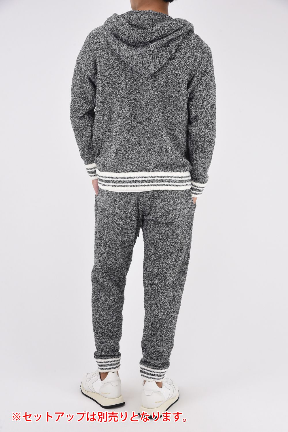 HEMLINE KNIT LONG PANTS / ヘムライン ニット ロングパンツ トップグレー