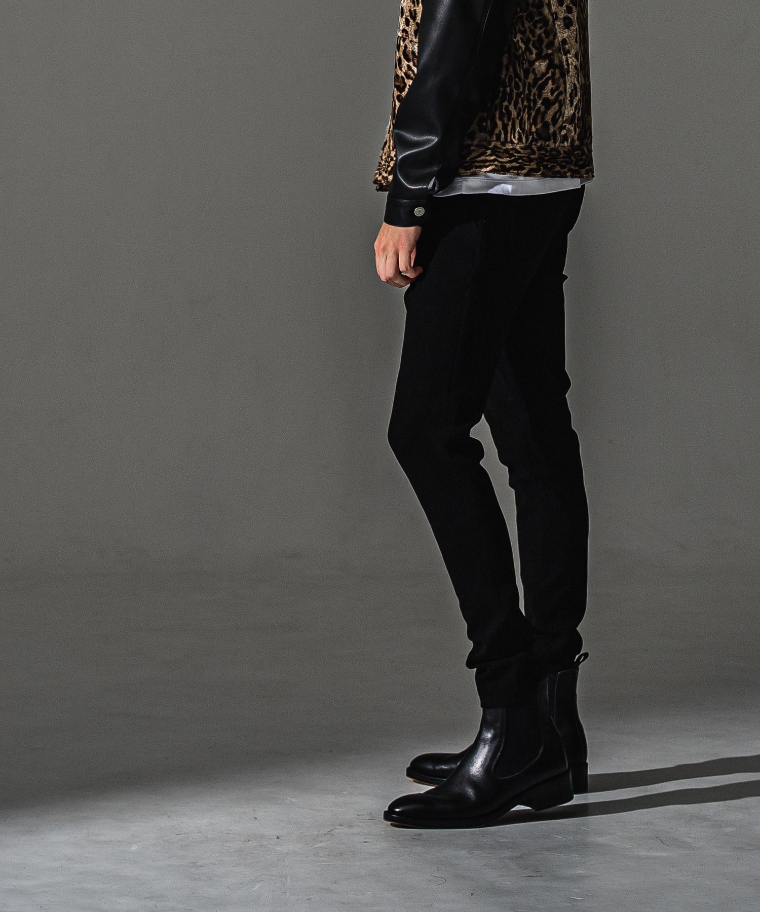 CHRIS EASY blister TUCK PANTS / ブリスターニット スラックスイージータックパンツ (ブラック)（7月下旬入荷予定）※オーダー締切:5月23日(土)17時