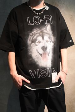 DOG PRINTED TEE / ドッグプリント クルーネック 半袖 Tシャツ ブラック