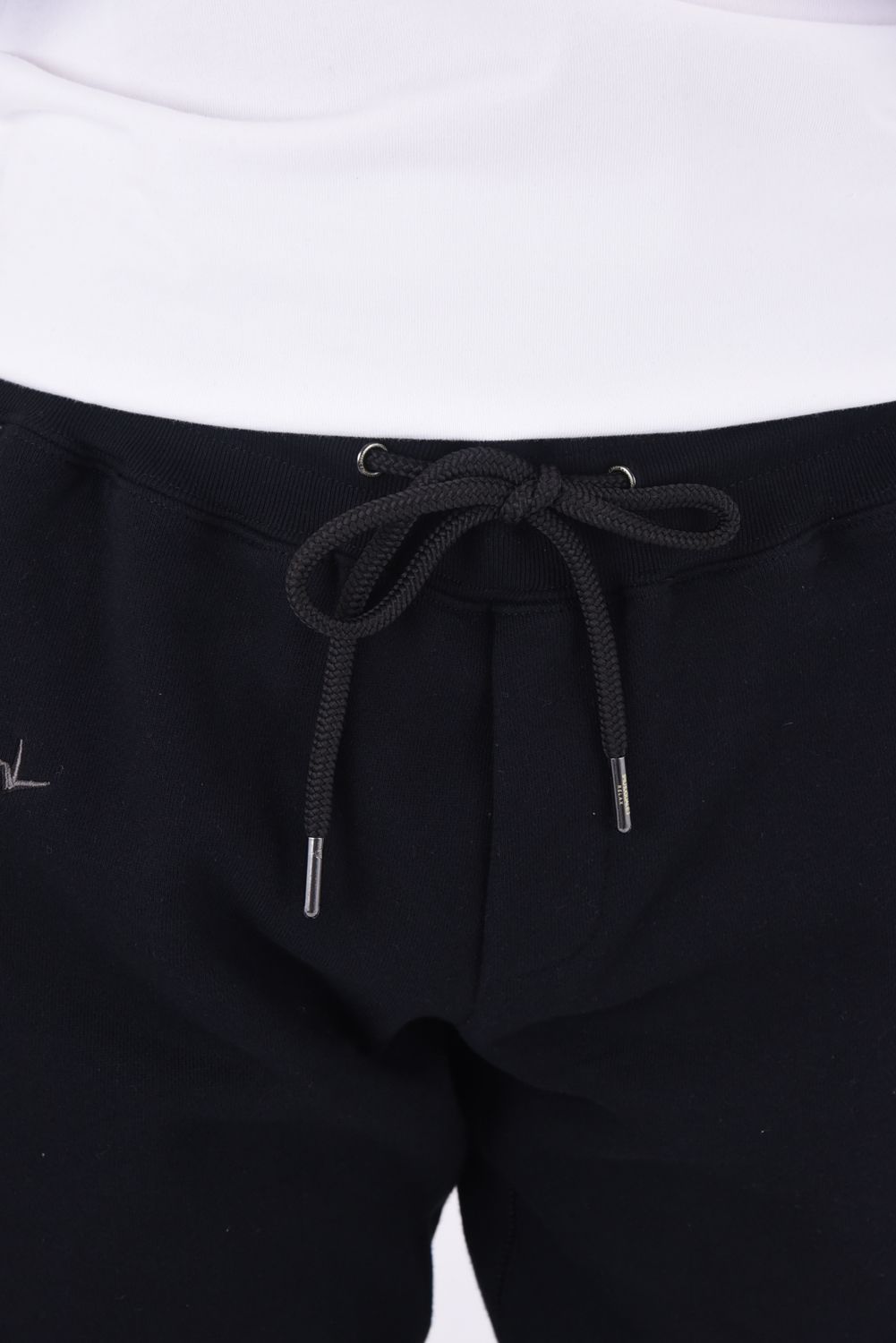 GLITTER ZIP LONG PANTS / グリッターロゴ ロングパンツ ブラック