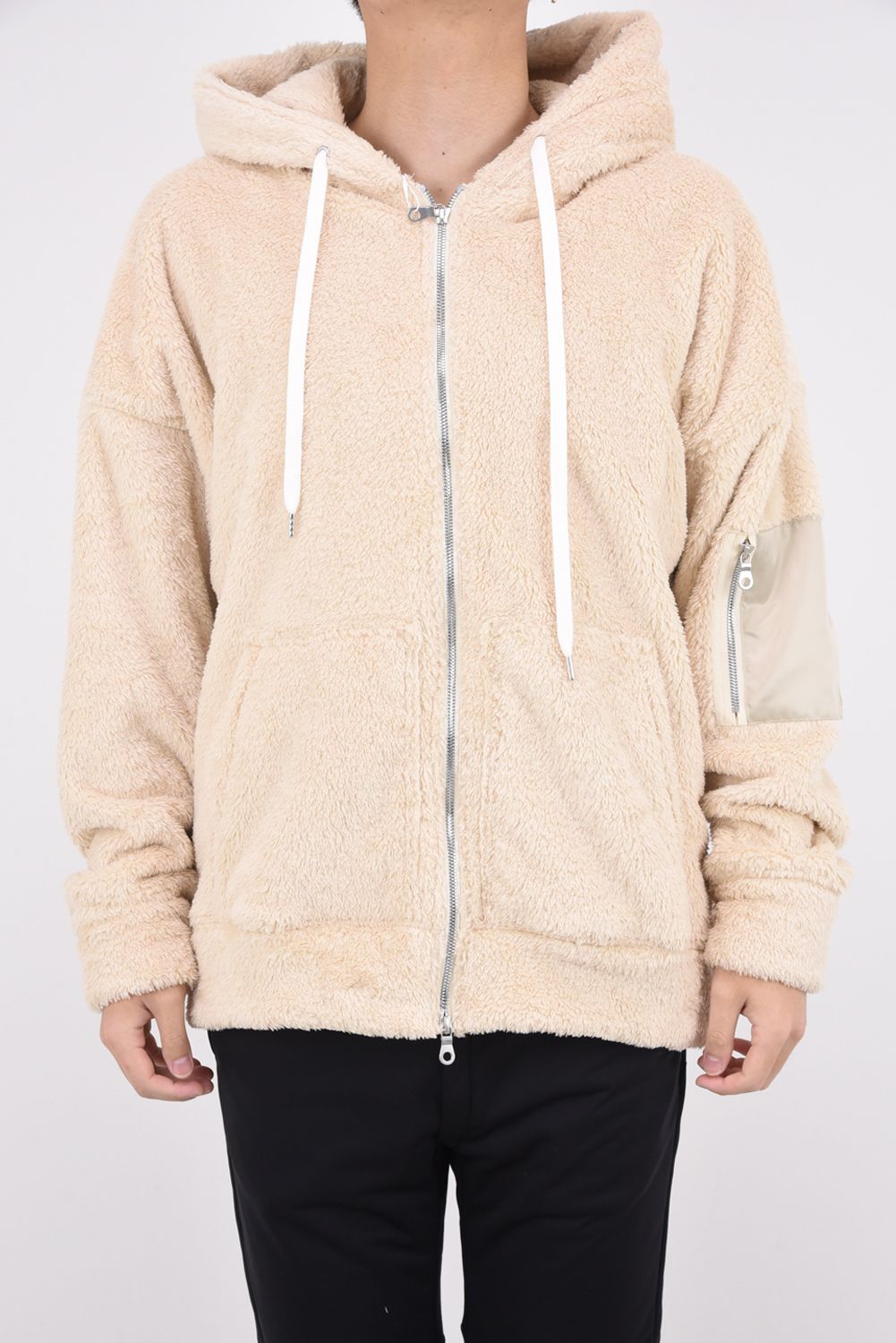 RESOUND CLOTHING - boa zip loose hoodie / ボア ジップアップ ルーズ