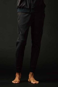 【113SPORT VOL.12 / 24AW】 113SPORT DAIAGONAL ZIP RIB PT / 113ロゴ ダイアゴナル ジップ リブ パンツ ブラック