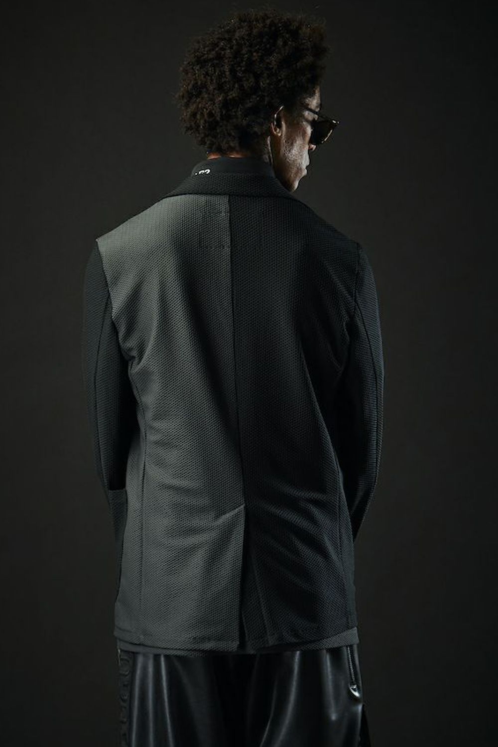 113SPORT TECHNICAL MESH CRAZY 2B JACKET / テクニカル メッシュ クレイジーパターン 2B ジャケット ブラック×チャコール