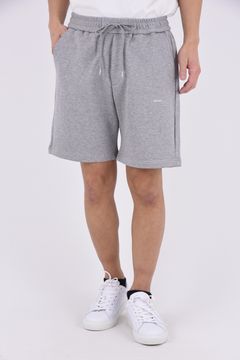 FUSSA (フッサ) / ワンポイントロゴ レギュラーフィット ショートパンツ （グレー）