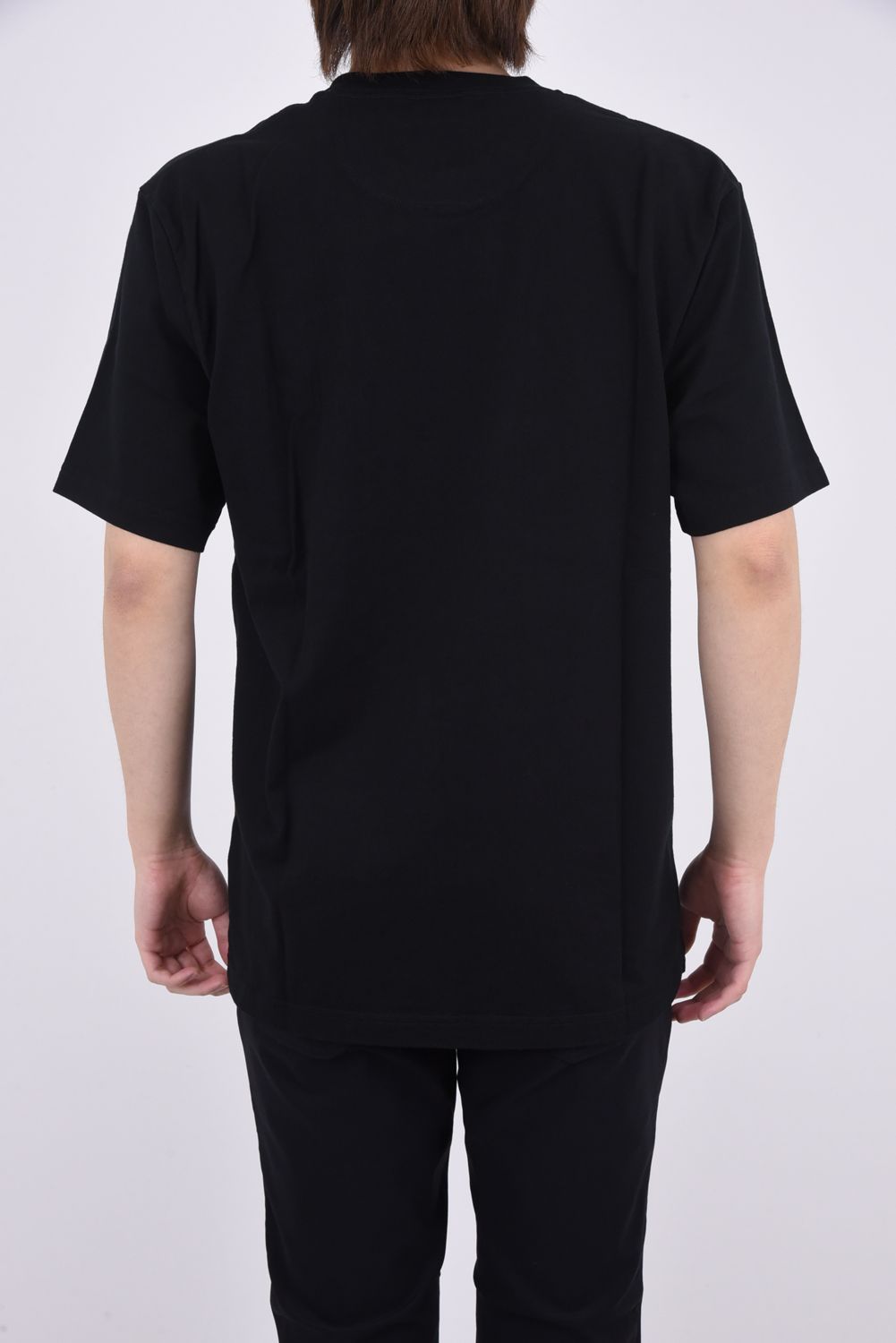 WM LINE CHANGE LOGO PRINTED T-SHIRT / チェンジ ロゴ プリント クルーネック Tシャツ ブラック