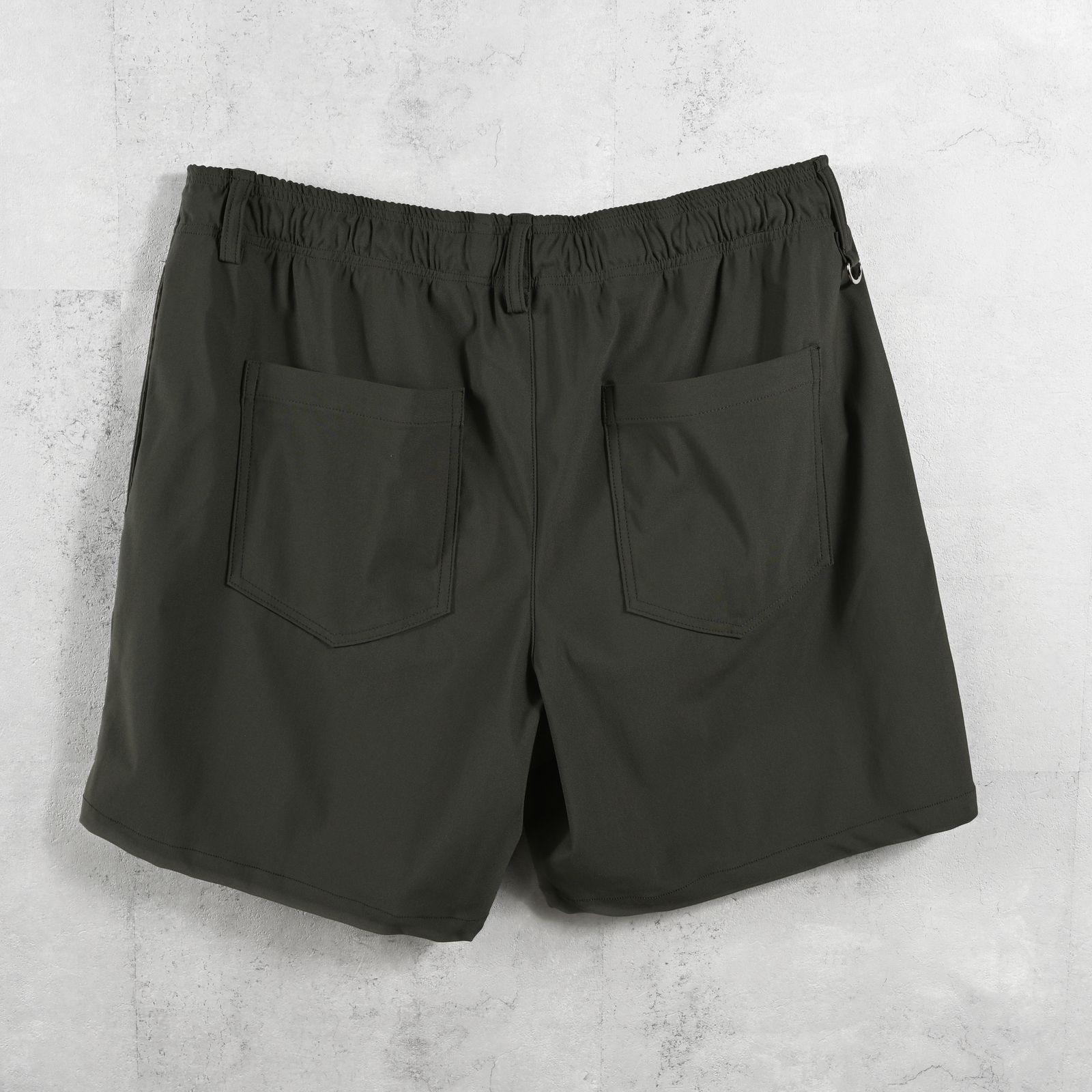 TV NYLON SHORTS / ナイロンマイクロファイバー ルーズフィット ショートパンツ カーキ