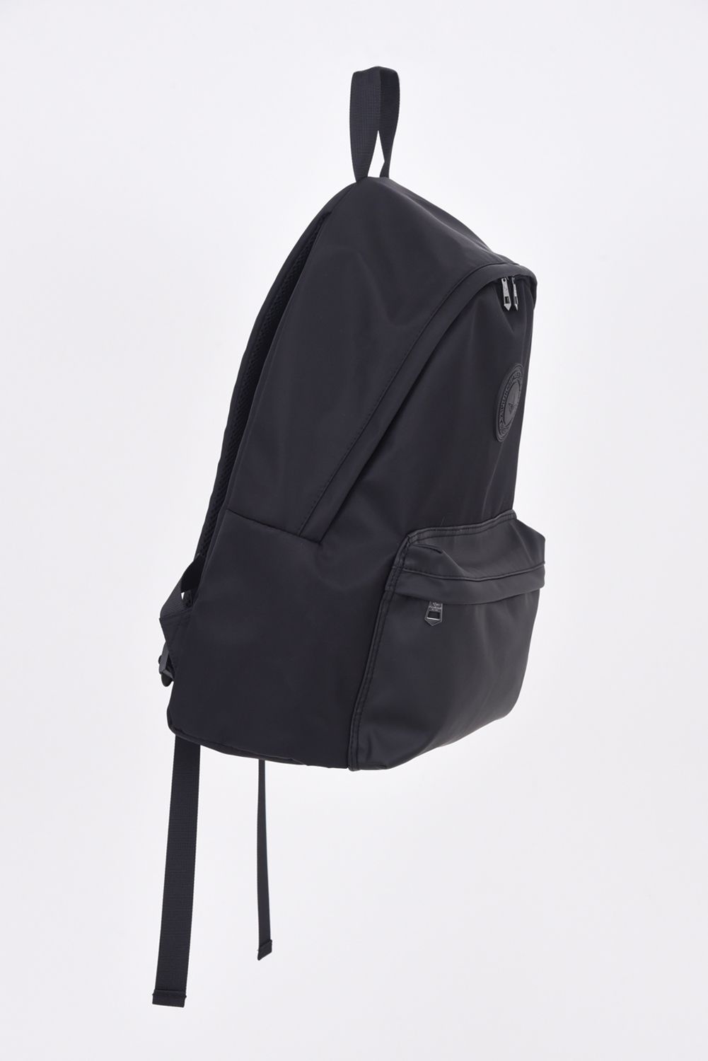 PLUS BAG BACKPACK / サークルロゴ  ナイロン バックパック ブラック