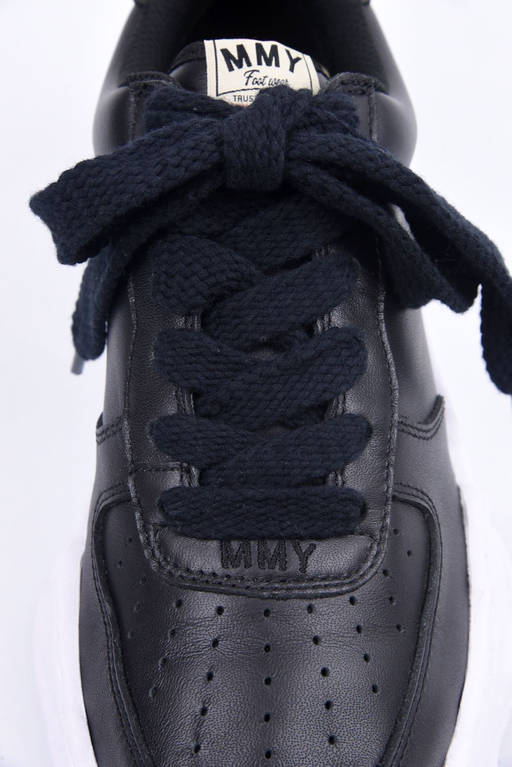 【訳ありアウトレット品】 "WAYNE LOW" OG sole leather Low-Top sneaker / オリジナルソール レザー ローカットスニーカー ブラック