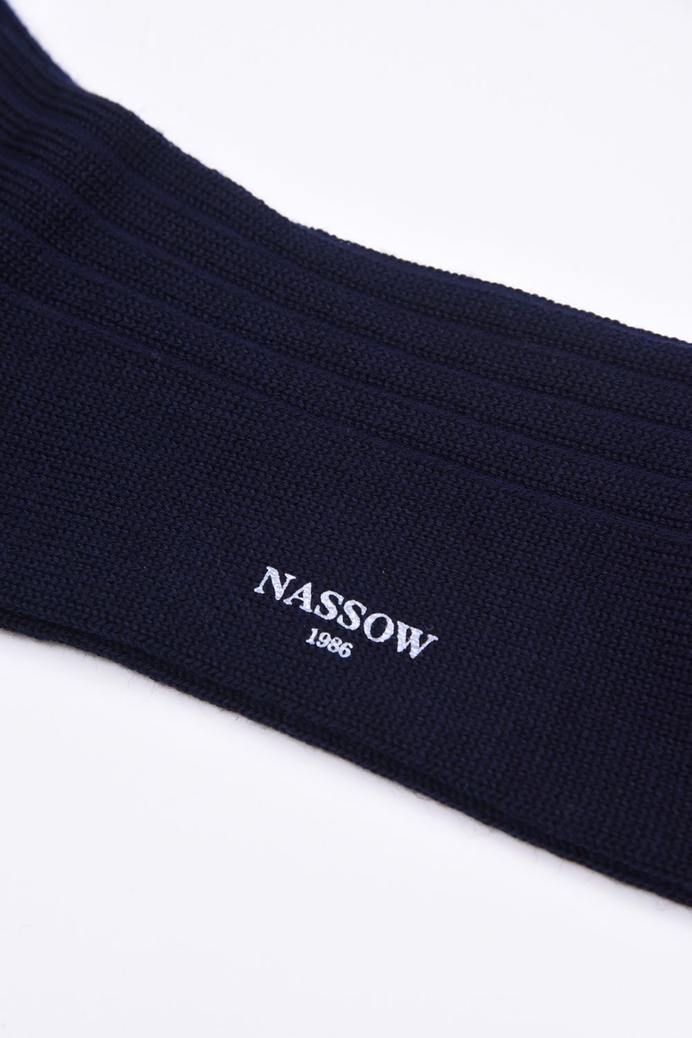 WOOL PANEL / 日本製 ウール リブソックス ネイビー