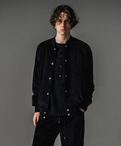 VELOUR Varsity / ベロア トラックスタジャン (ブラック) (9月中旬入荷予定) ※オーダー締切:5月23日(土)17時