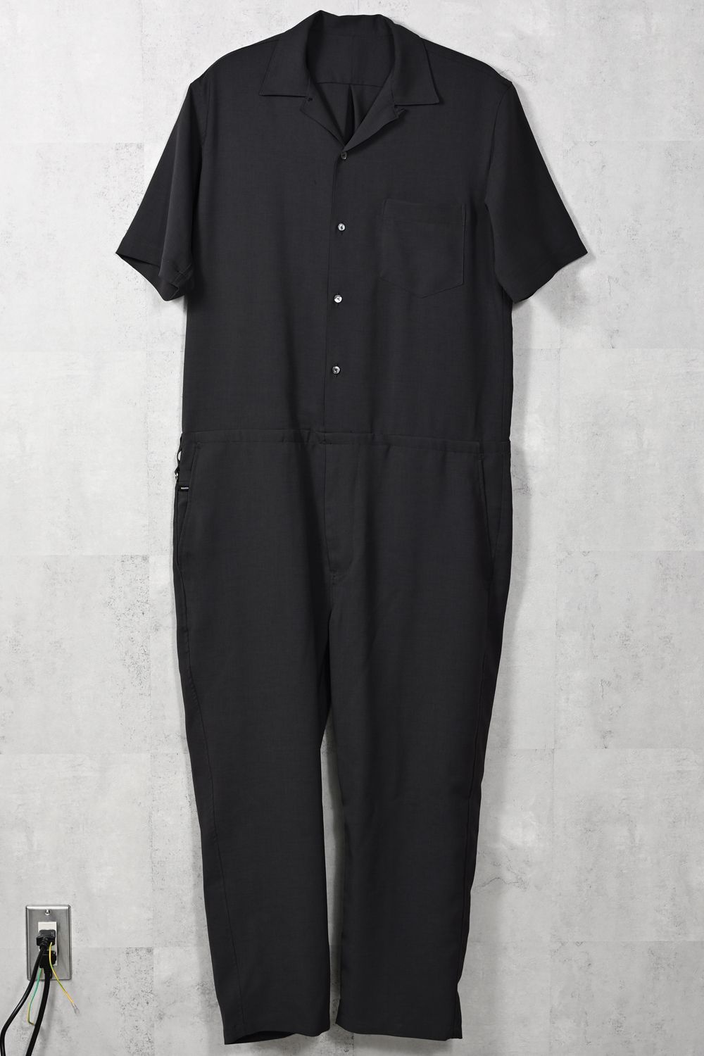 RAGE TWILL HALF ALL IN ONE / 半袖オープンカラーシャツ オールインワン (チャコール) (3月中旬入荷予定) ※オーダー締切12/13(土)17:00