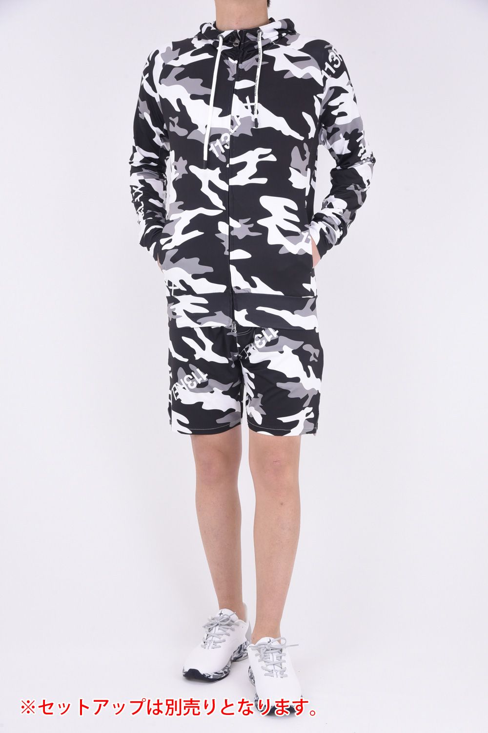 CAMO LOGO SHORT PANTS  / オリジナルカモフラ柄 ラッシュガードハーフパンツ ブラック