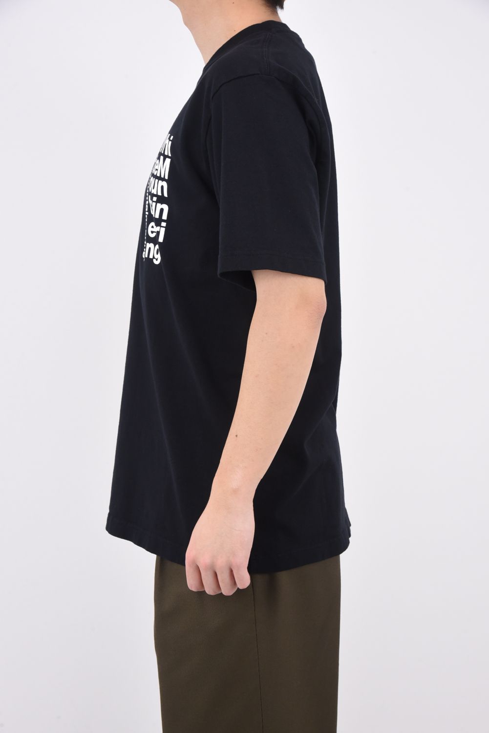 LOGO T-SHIRT / ロゴ プリント クルーネック Tシャツ ブラック