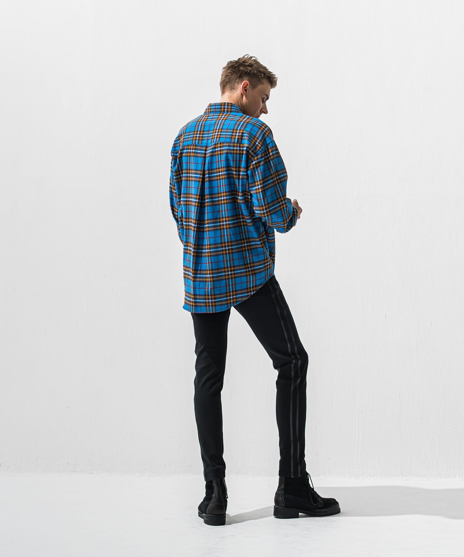 FLANNEL JACKSHIRTS  / オーガニックコットン フランネルシャツ (ブルー) (1月上旬入荷予定) ※オーダー締切:9月7日(月)17時