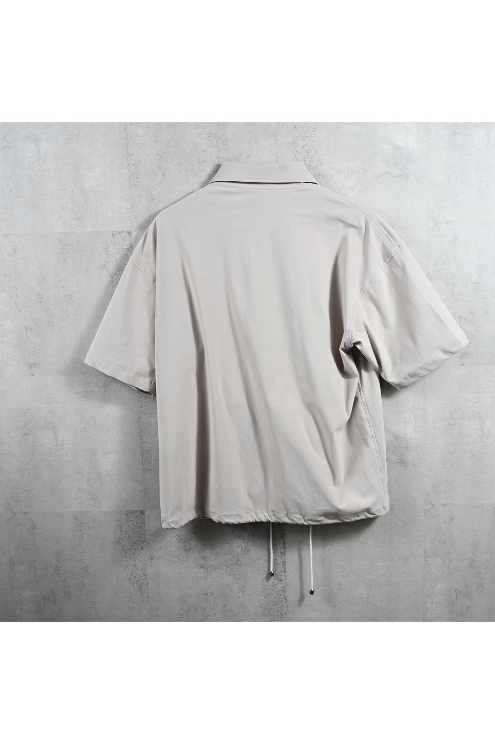 NYLON HALF COACH JACKET / ナイロン ハーフコーチジャケット （グレージュ） (5月中旬頃入荷予定) ※オーダー締切2月15日(日)18時