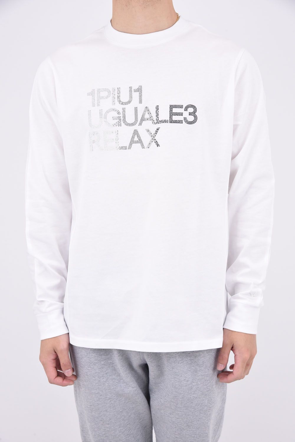 【1PIU1UGUALE3 RELAX】グラデーション モックネック Tシャツ SHIFFON｜1PIU1UGUALE3 RELAX/グラデーションモックネックロング
