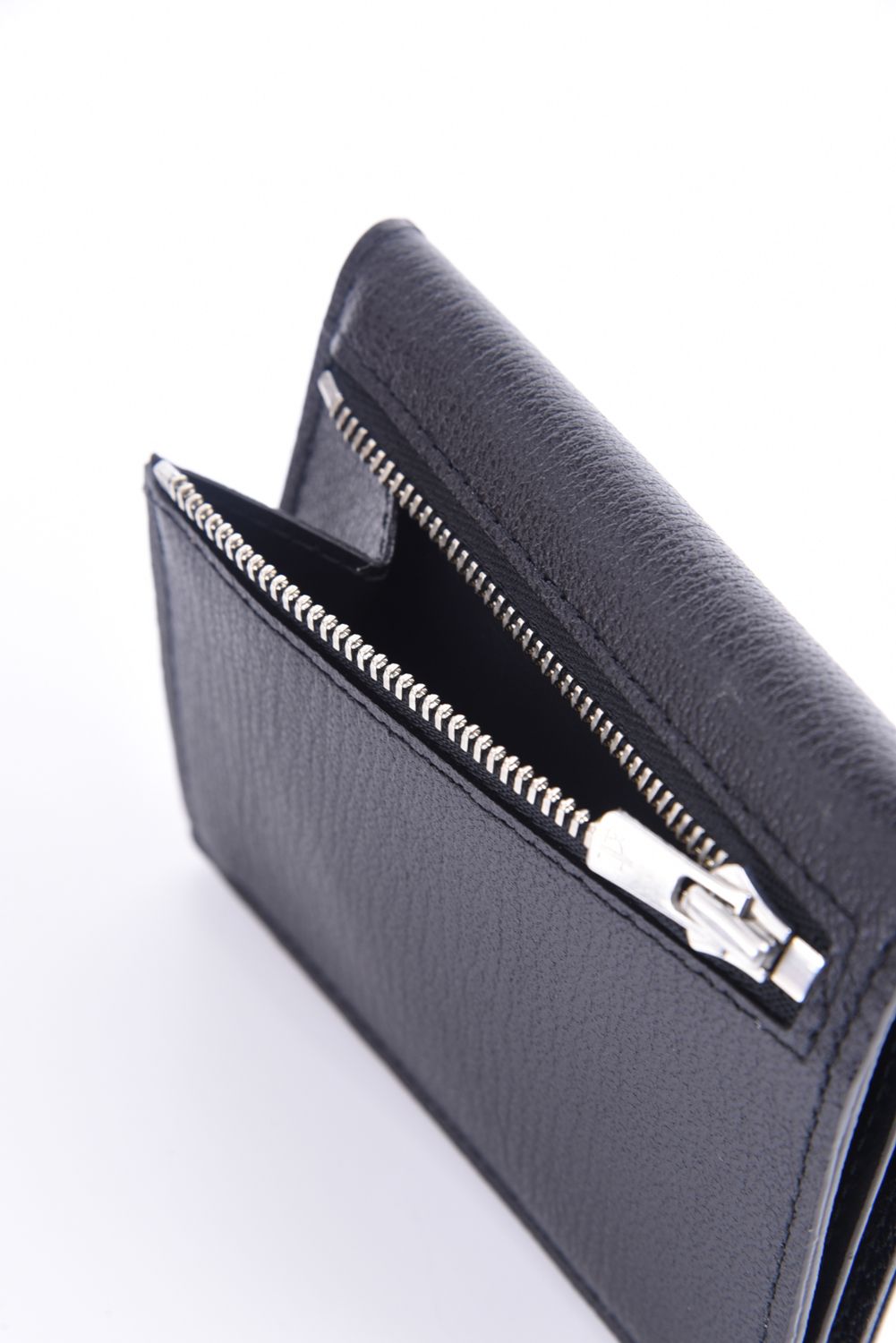 【残り1点】 SMART CARD WALLET / LA501GT2 ゴートレザー 二つ折りスマートカードウォレット ブラック / ブラック