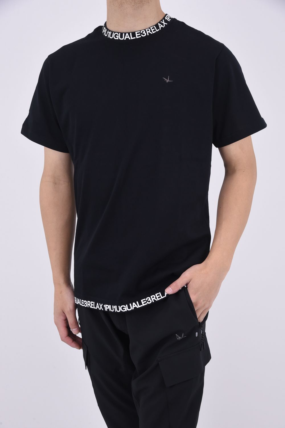 COLLAR LOGO T-SHIRT / ネックロゴ 半袖Tシャツ ブラック