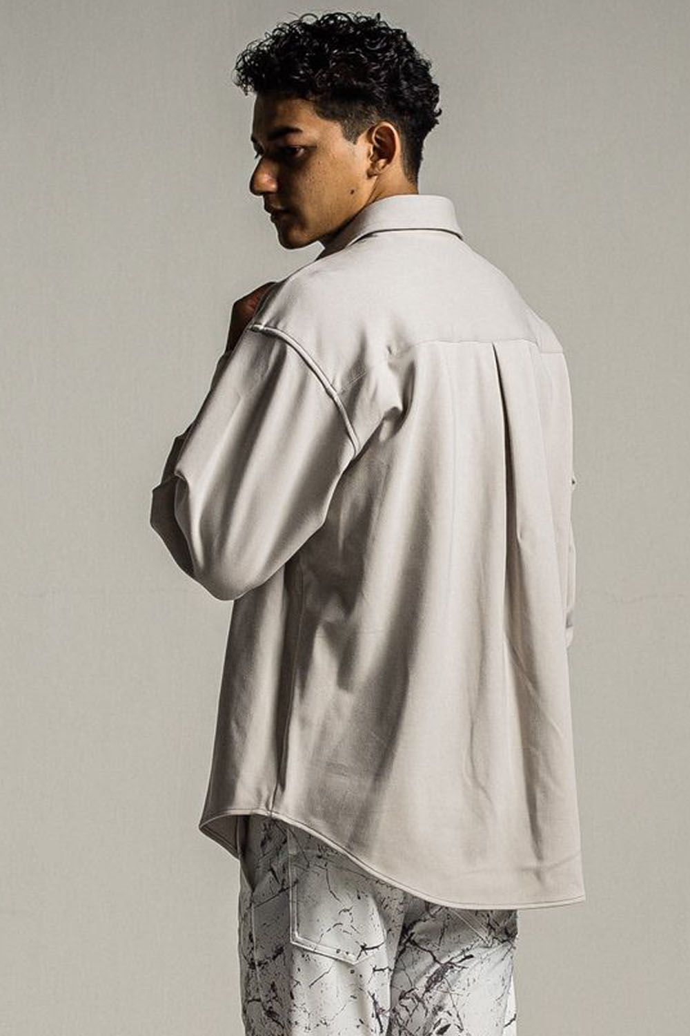 JERSEY JACK SHIRTS / 裏起毛 ジャックシャツ グレー
