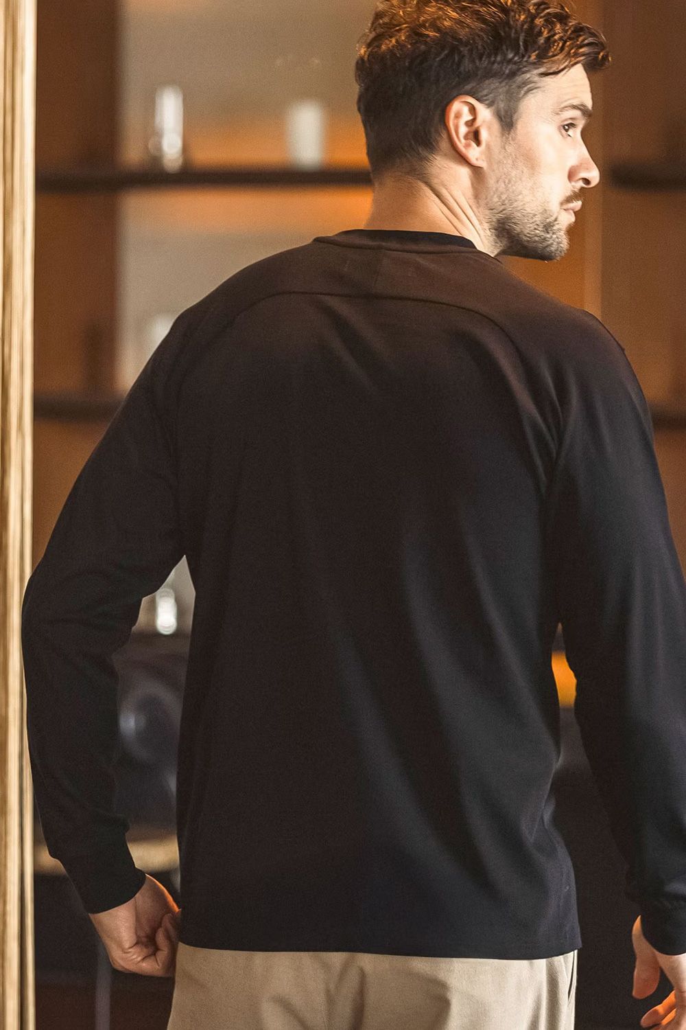 【26AW】 JEWELRY LOGO MERCERIZED LONG-SLEEVE T-SHIRT / ジュエリーロゴ マーセライズドコットン 長袖Tシャツ (ブラック)