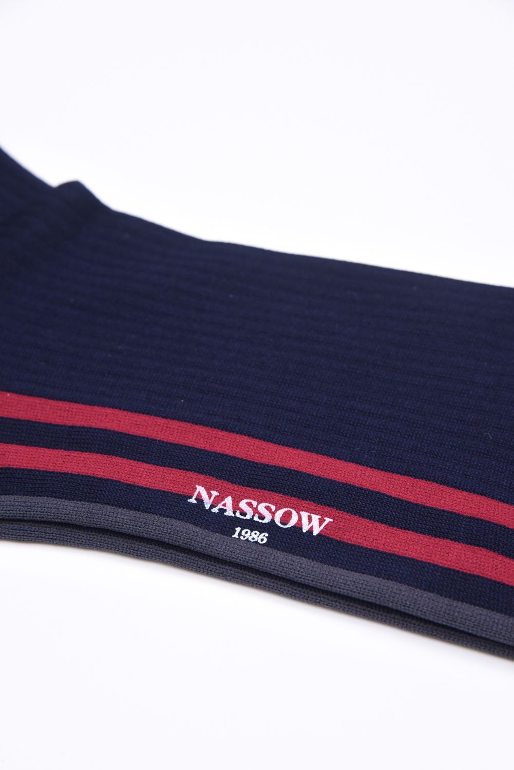 BACK STRIPE / 日本製 バックストライプ ラインソックス ネイビー / レッド