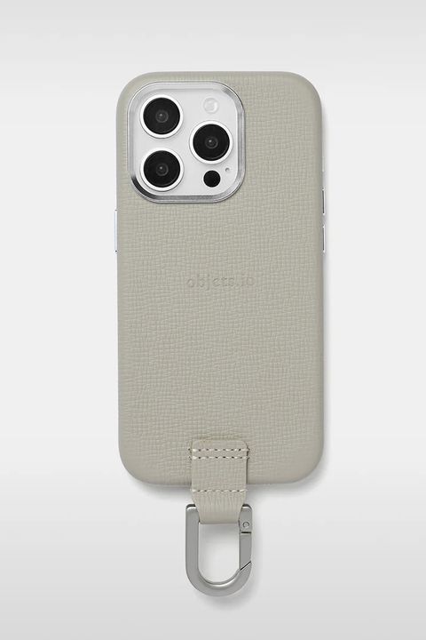 CARABINER-CASE / カラビナ付 iPhone レザーケース (ホワイトベージュ)