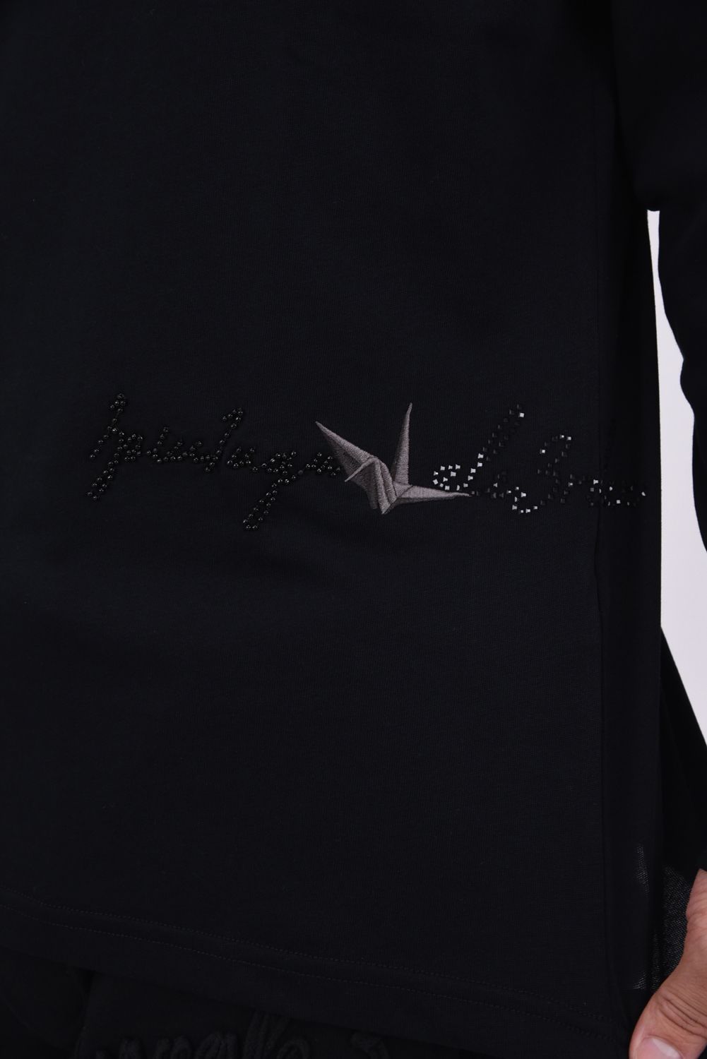 【26AW】 JEWELRY LOGO MERCERIZED LONG-SLEEVE T-SHIRT / ジュエリーロゴ マーセライズドコットン 長袖Tシャツ (ブラック)