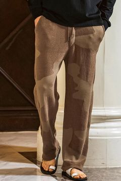 【26AW】 RECOVERY TECH TONAL CAMO RELAX KNIT PANTS / リカバリーテック トーナル カモ リラックス ニットパンツ (ブラウン)