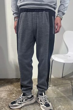 【26AW】 ICON PANT PRINT / ウール混 ツートーン サイドライン スウェットパンツ (グレー) (9月入荷予定)