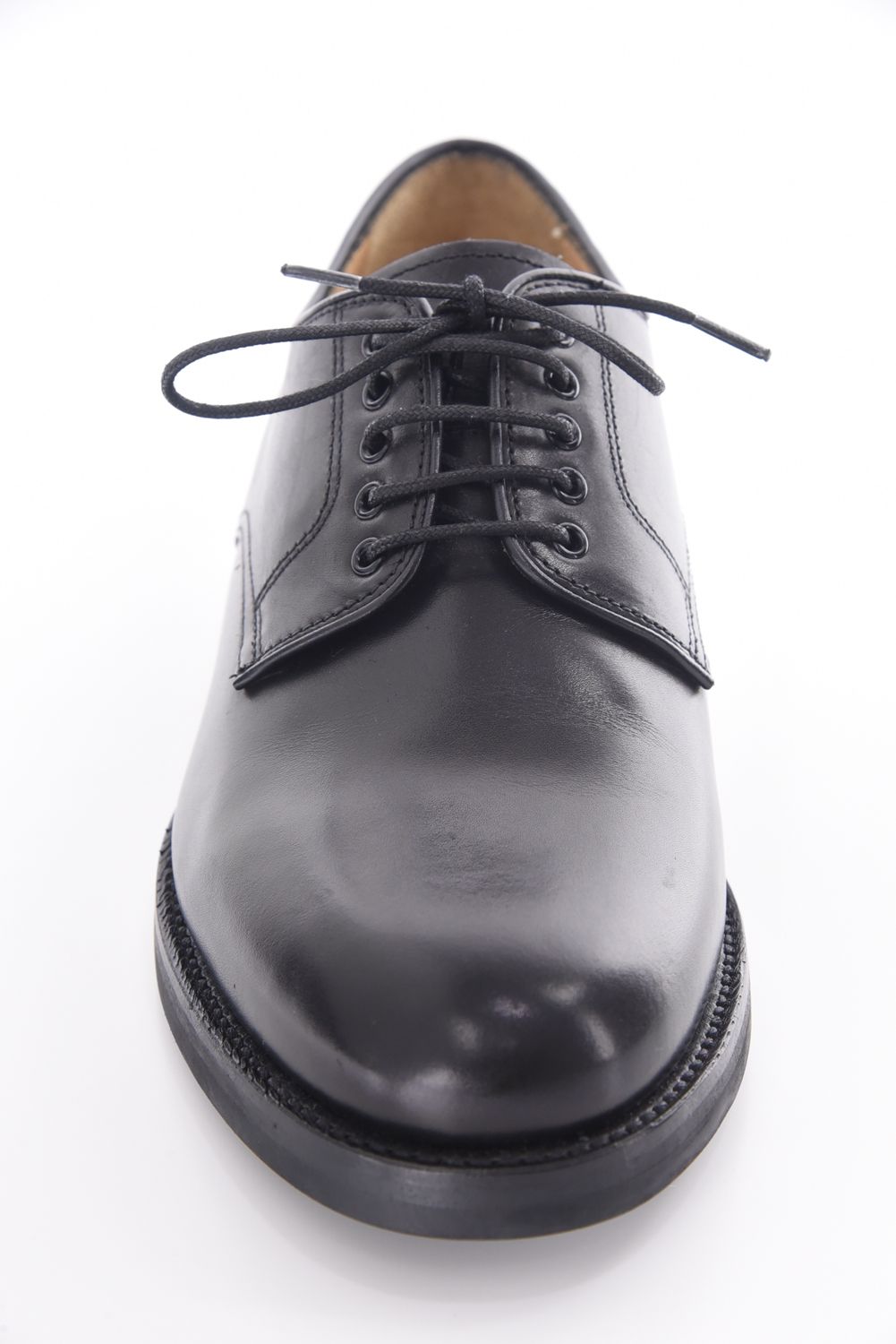 【訳ありアウトレット品】 ARCHWAY / プレーントゥ レザーシューズ フレンチカーフ ブラック