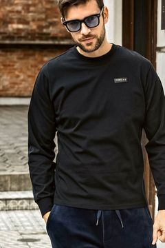 PLATE LONG T-SHIRT / プレート ロングTシャツ (ブラック)