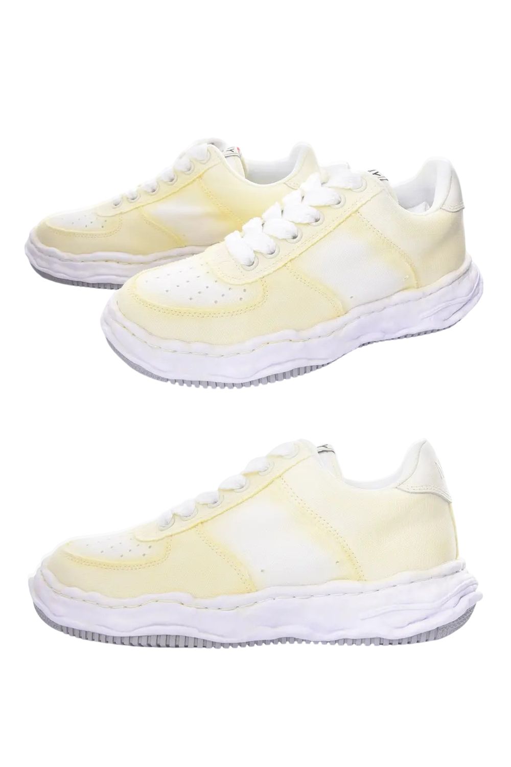 【WAYNE】 OG Sole Effect Canvas Low-top Sneaker /  スプレーエフェクト キャンバス ローカットスニーカー (ホワイト)