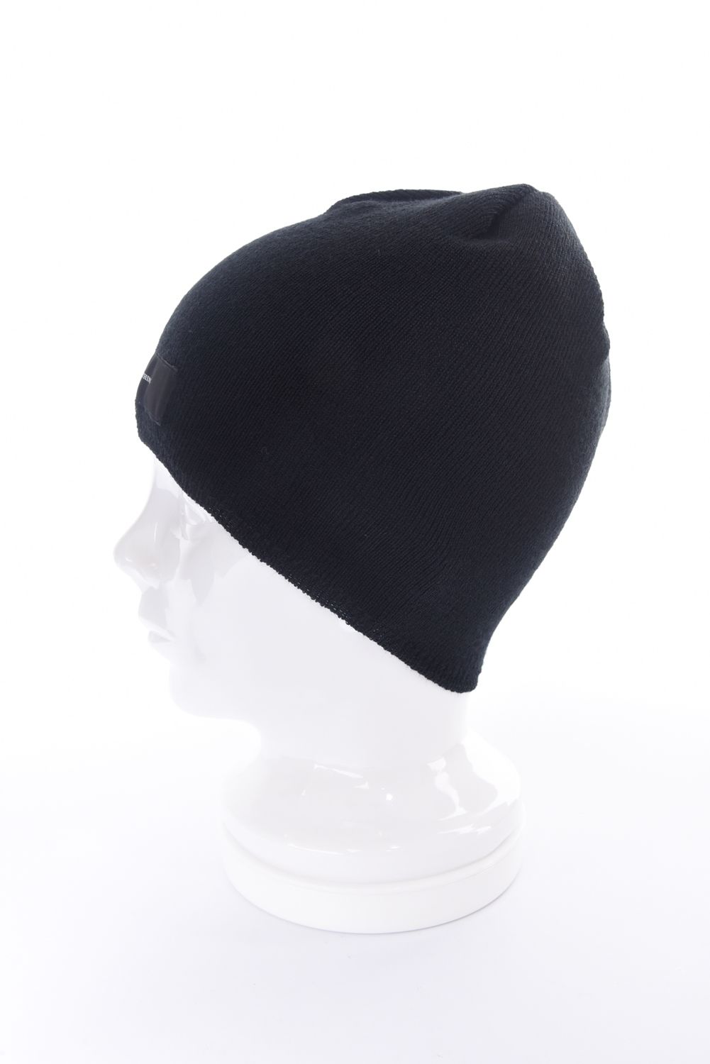 WOOL KNIT CAP / ウール ニットキャップ タグ (ブラック)