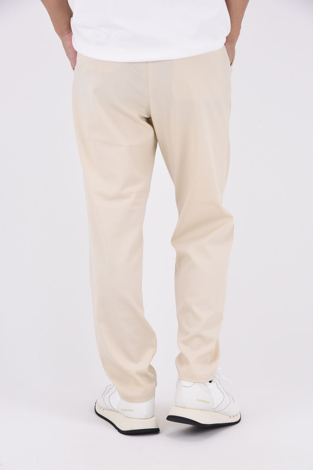 PAT WIDE EASY PANTS / ワイドテーパード イージースラックス (ベージュ)