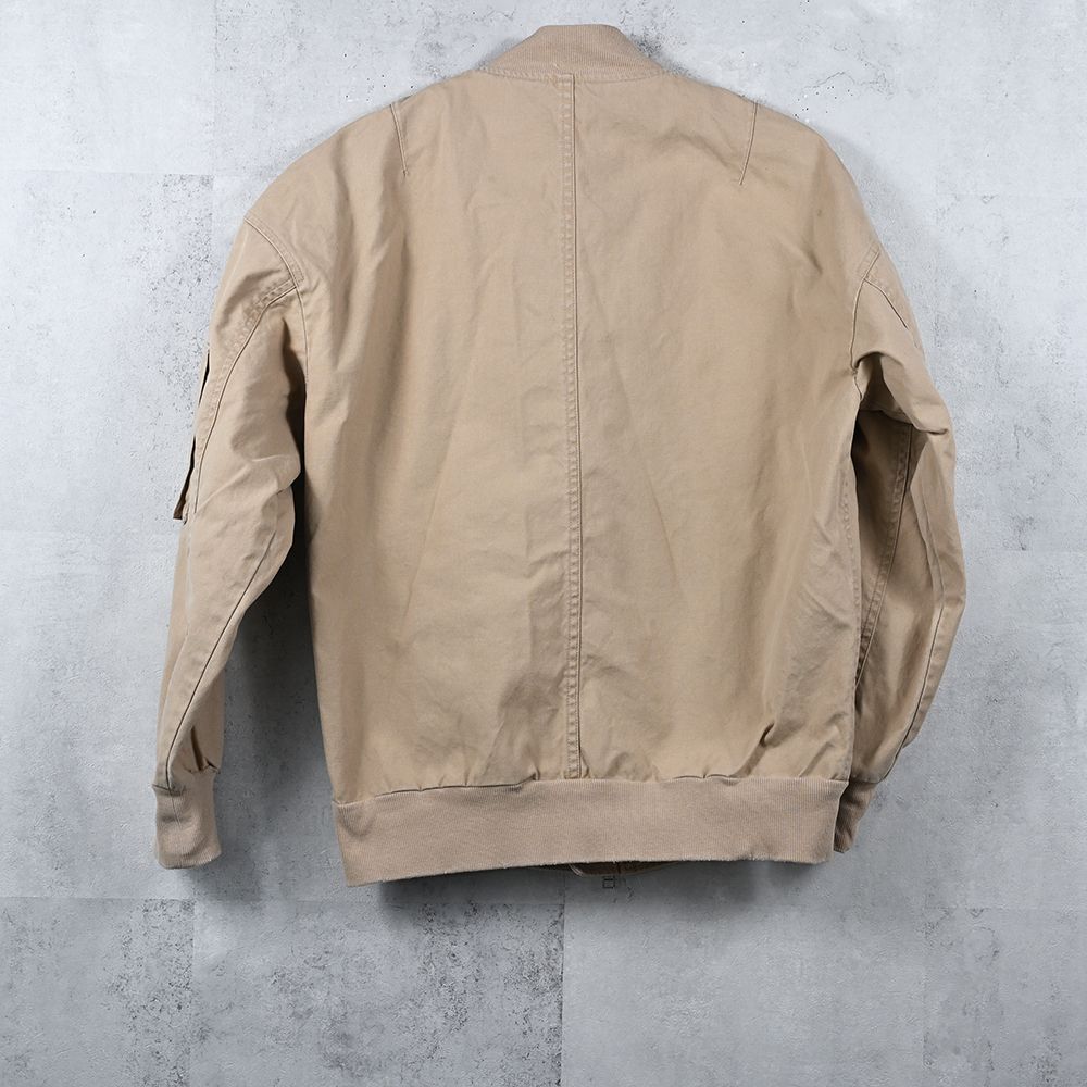 David JACKET / ドロップショルダー ヴィンテージ加工 フライトジャケット (ベージュ) (8月末入荷予定) ※オーダー締切:5月23日(土)17時