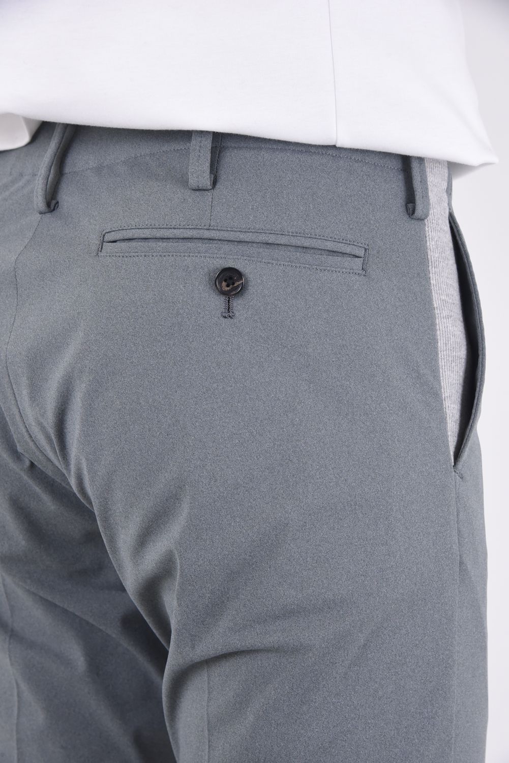RIB SLACKS / 定番 リブ スラックスパンツ グレー