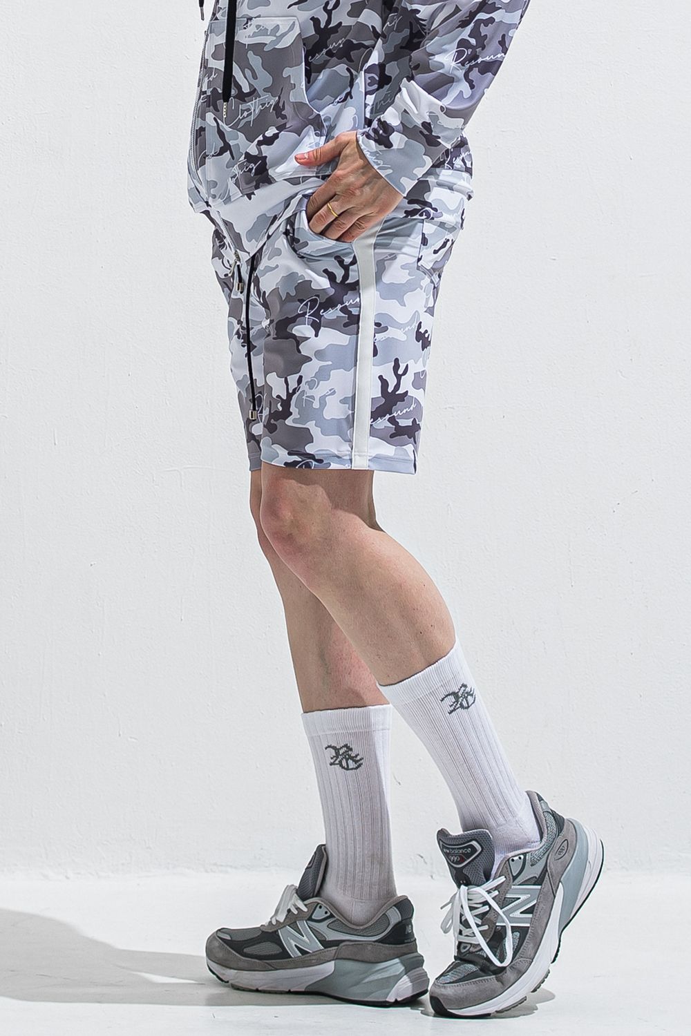 RUSH SHORTS / ラッシュガード カモフラージュ柄 ショートパンツ (ブラック) (5月末入荷予定) ※オーダー締切:2月15日(日)18時