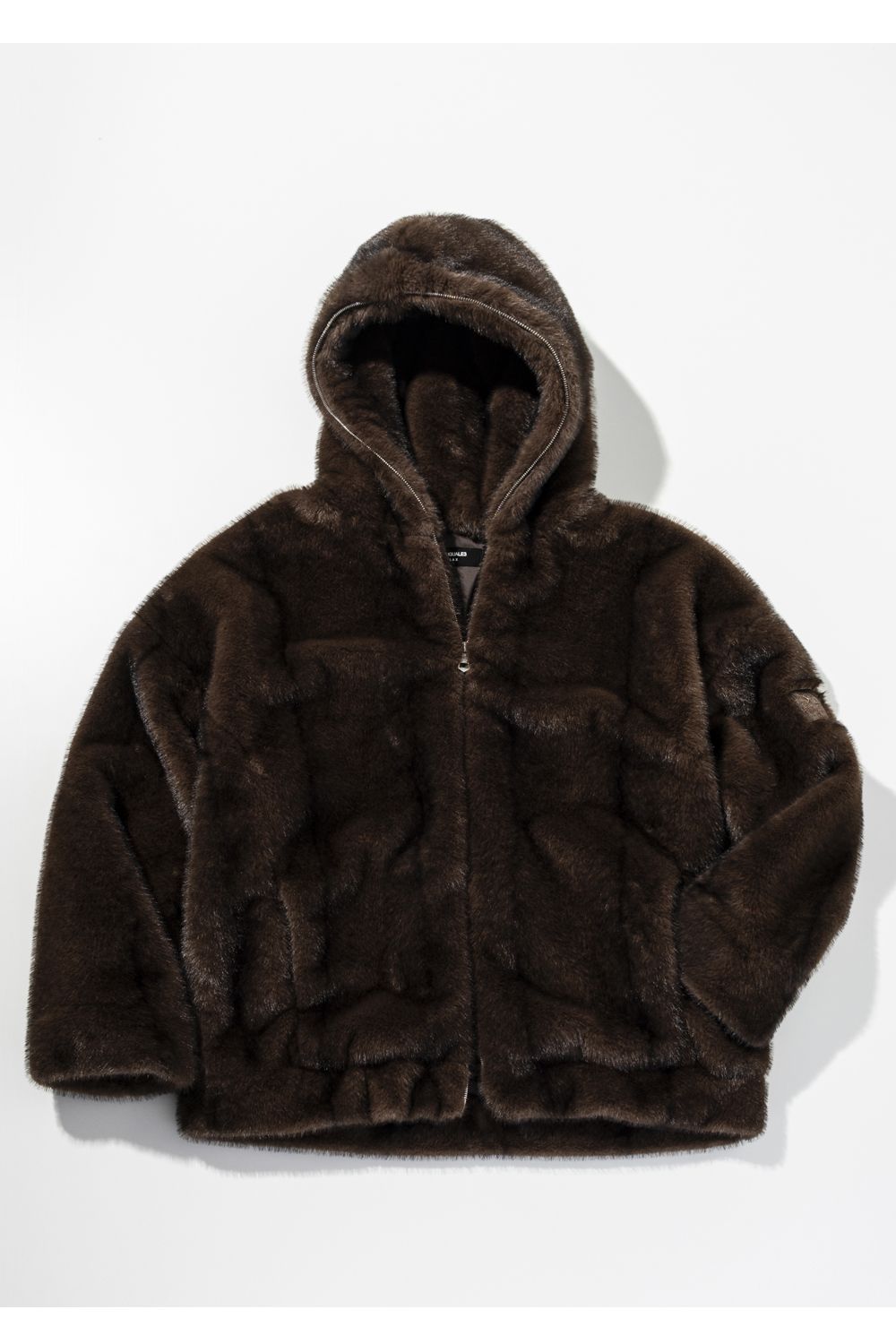 【26AW】 RICH FUR OUTER / ジップアップ リッチファーフーディー (ブラウン) (10月上旬入荷予定)
