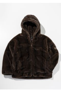 【26AW】 RICH FUR OUTER / ジップアップ リッチファーフーディー (ブラウン) (10月上旬入荷予定)