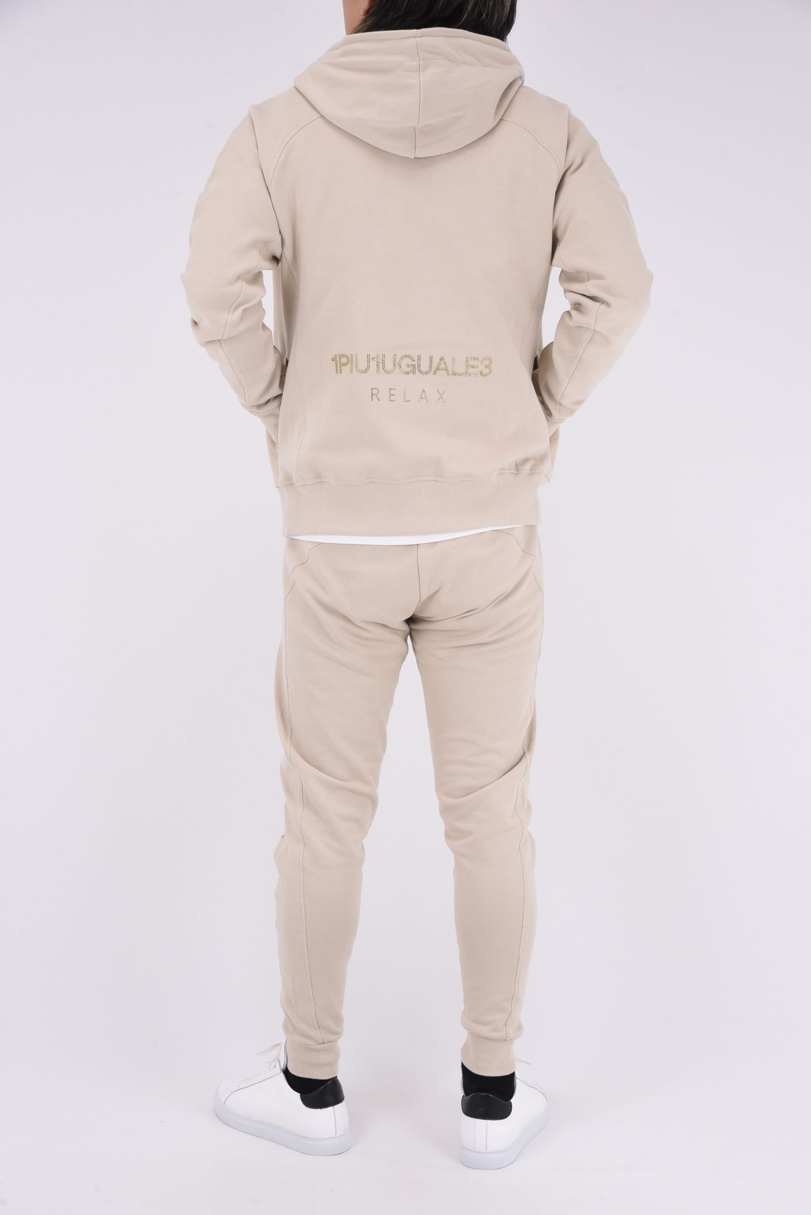 RHINESTONE LOGO HOODIE / ラインストーン ロゴ フーディ (ベージュ)