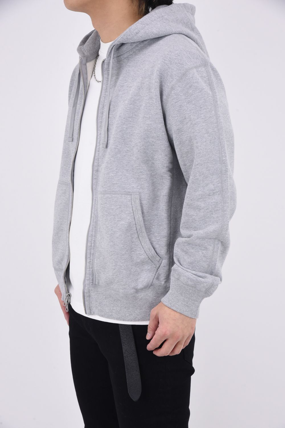 【国内正規品】【STANDARD FIT】 MIDWEIGHT TERRY ZIP HOODIE / ミッドウェイトテリー フルジップパーカー (ヘザーグレー)