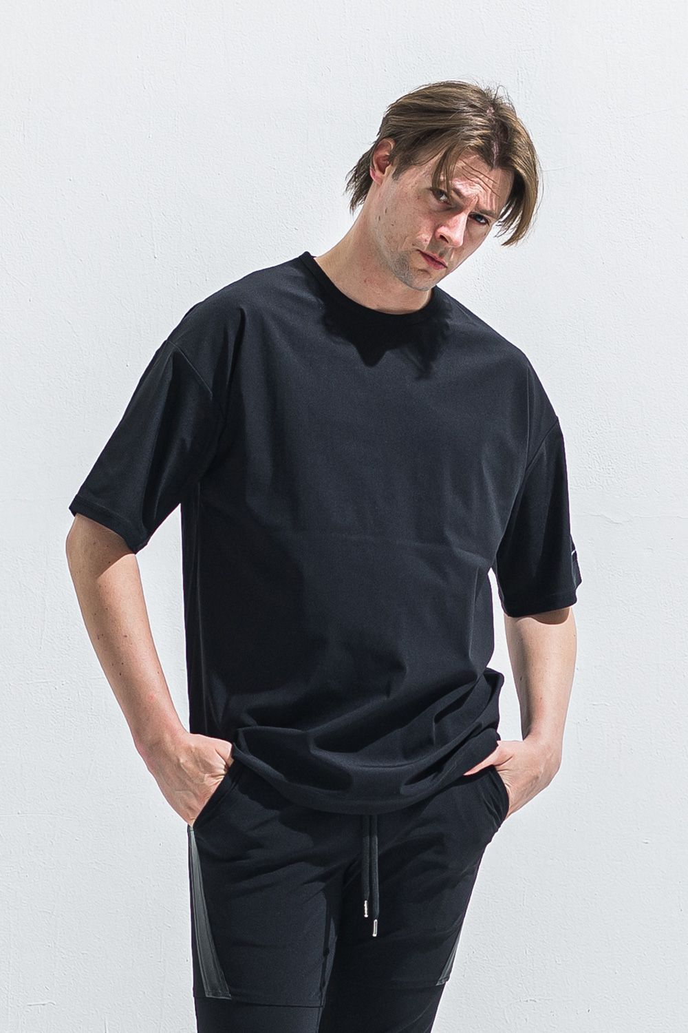 NYLON OVER  TEE / ナイロン オーバーサイズ Tシャツ （ブラック） (5月中旬入荷予定) ※オーダー締切:2月15日(日)18時